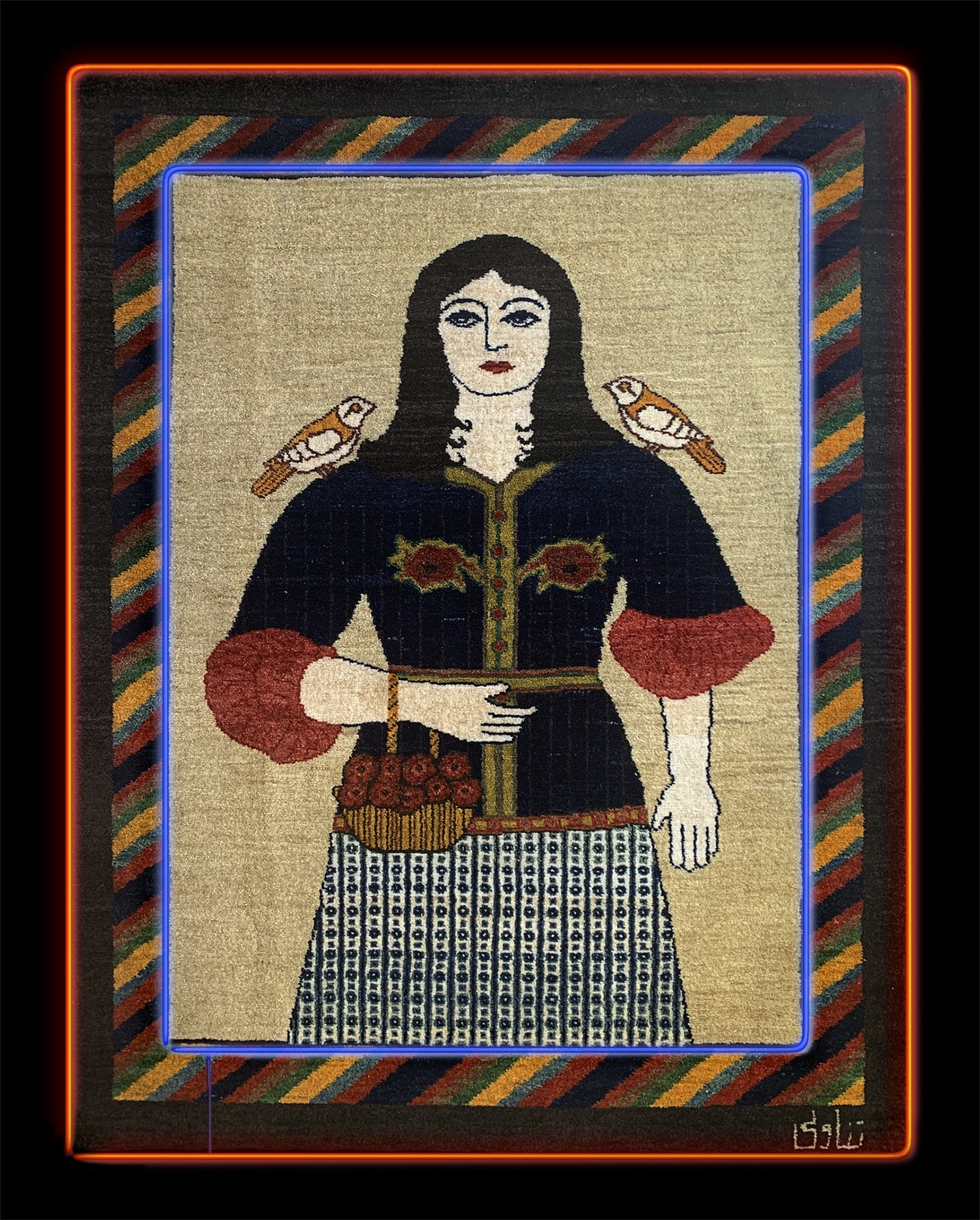 Farangi Woman on Carpet